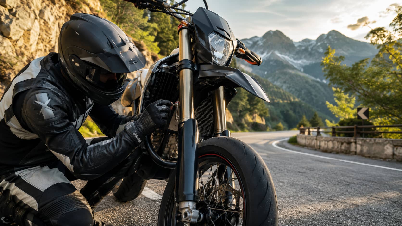 Nastavitev vzmetenja za cestni supermoto: od osnov do zanesljivega občutka